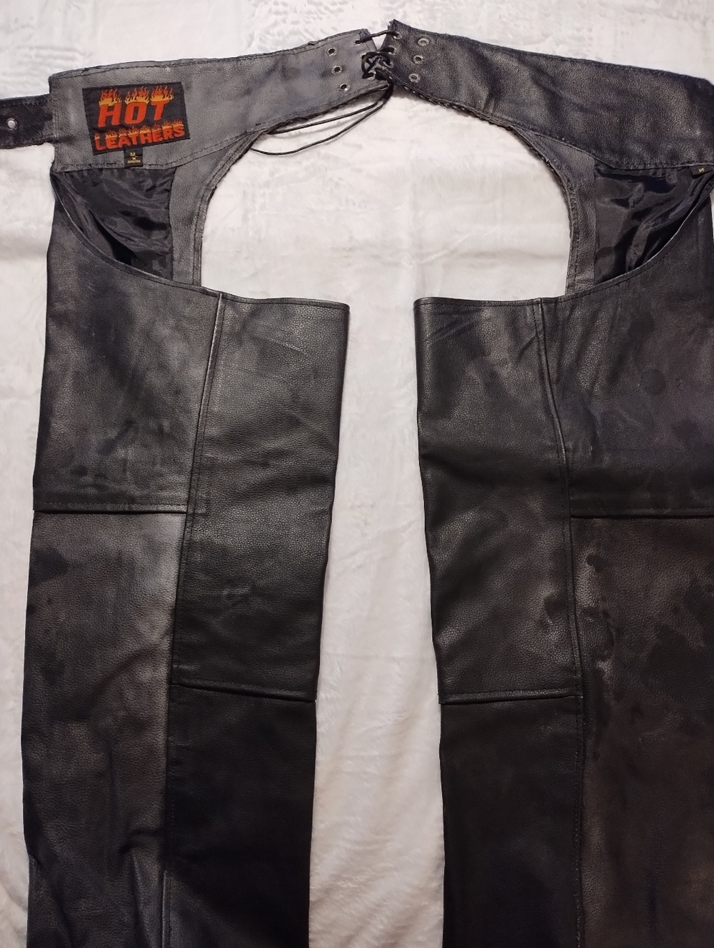 Hot Leathers Women's Black Leather Chaps